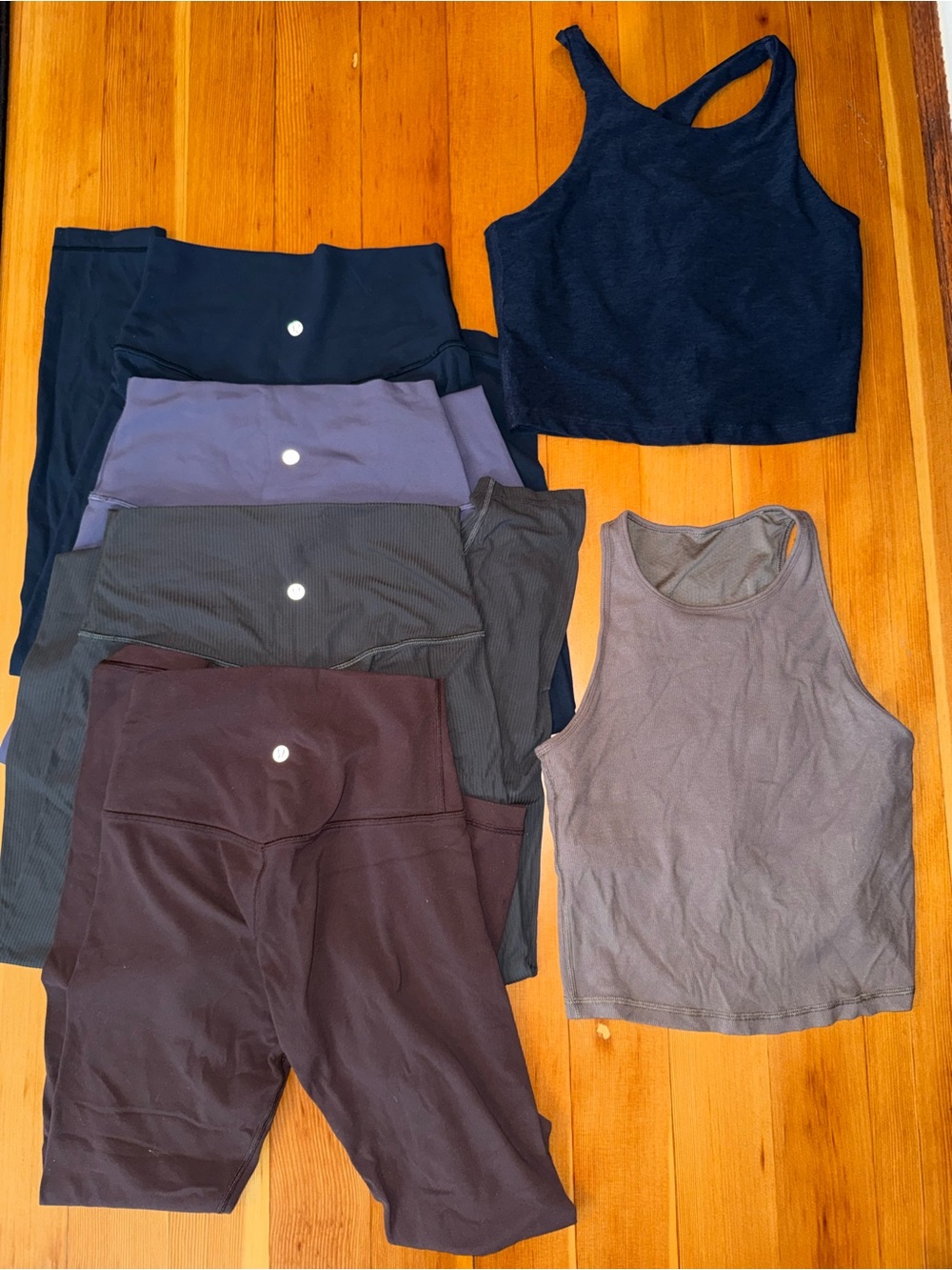 Lululemon bundle ! 4 pants 2 tops. Ribbed Cropped Tank Tops